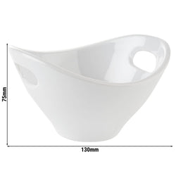 (20 sztuk) Miseczki - MINI - Melamina - 0,18 litra - 130x120mm - Biały