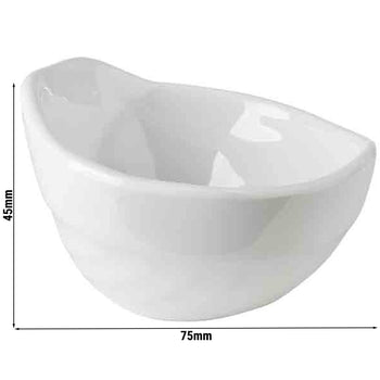(24 sztuki) Miseczka - MINI - Melamina - 50 ml - 75x70mm - Biały - Prime Gastro