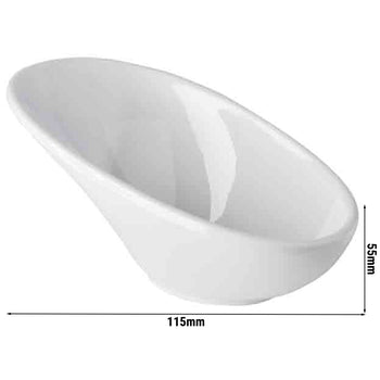 (24 sztuki) Miseczki - MINI - Melamina - 40 ml - 115x60mm - Białe - Prime Gastro