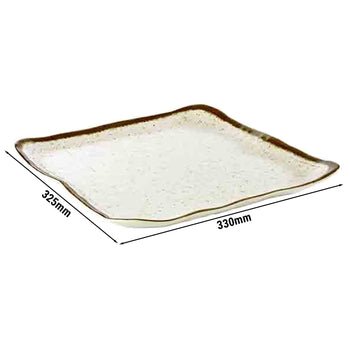 (6 sztuk) Talerze - STONE ART - melamina - 330 x 325 mm - Prime Gastro