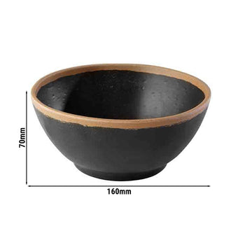 (6 sztuk) Miska - CROCKER - Melamina - 0,7 litra - Ø 160 mm - Brązowy/Terakota - Prime Gastro