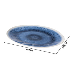 (6 sztuk) Taca - BLUE OCEAN - Melamina - 480x355mm - Wysokość: 30mm