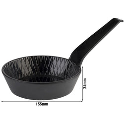 (48 sztuk) Miska - MINI - melamina - 70 ml - Ø 85 mm - z uchwytem - czarna