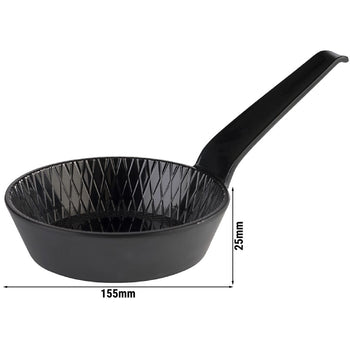 (48 sztuk) Miska - MINI - melamina - 70 ml - Ø 85 mm - z uchwytem - czarna - Prime Gastro