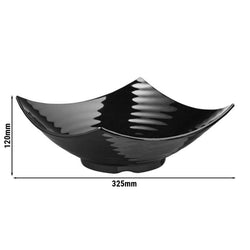 (6 sztuk) Miska - GLOBAL BUFFET - melamina - 3 litry - 325x325 mm - czarna