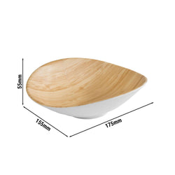 (6 sztuk) Miska - BAMBOO - melamina - 0,2 litra - 175x155 mm - biała