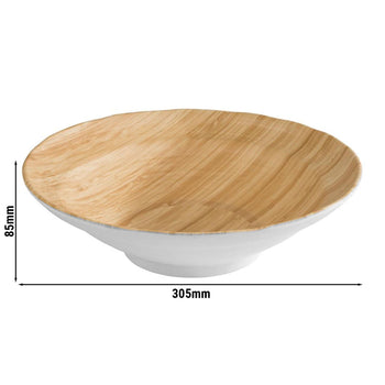 (6 sztuk) Miska - BAMBOO - melamina - 2 litry - Ø 305 mm - biała - Prime Gastro