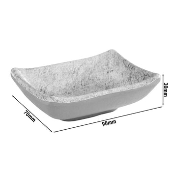 (24 sztuki) Miseczki - ELEMENT - melamina - 30 ml - szare - Prime Gastro