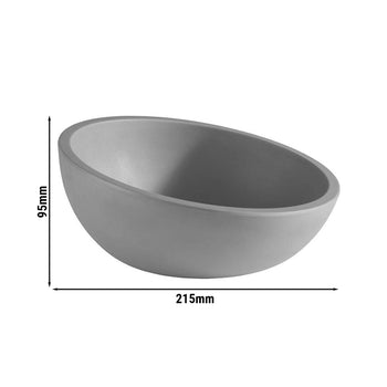 (6 sztuk) Miska - ELEMENT LOOK - Melamina - 0,7 litra - Ø 215 mm - Szary - Prime Gastro