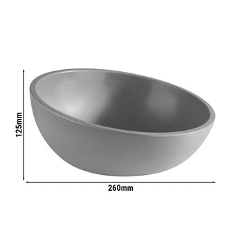 (6 sztuk) Miska - ELEMENT LOOK - Melamina - 1,45 litra - Ø 260 mm - Szara - Prime Gastro