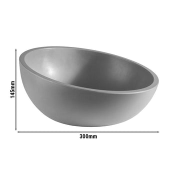 (6 sztuk) Miska - ELEMENT LOOK - Melamina - 2,3 litra - Ø 300 mm - Szara - Prime Gastro