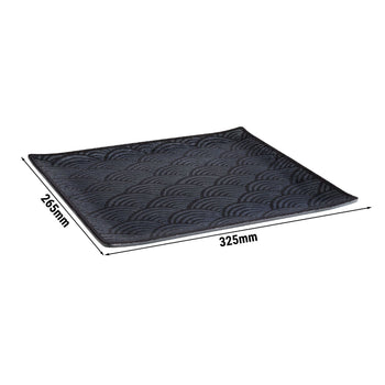 (6 sztuk) Taca GN 1/2 - DARK WAVE - melamina - wysokość: 20 mm - Prime Gastro