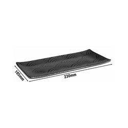 (6 sztuk) Taca - DARK WAVE - melamina - 230 x 105 mm - wysokość: 15 mm