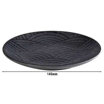 (6 sztuk) Talerze - DARK WAVE - melamina - Ø 145 mm - Prime Gastro