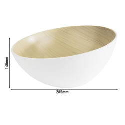 (6 sztuk) Miska - FRIDA - melamina - 2,6 litra - Ø 285 mm - biała