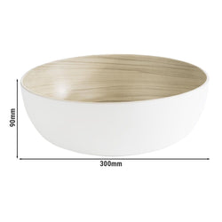 (6 sztuk) Miska - FRIDA - melamina - 4,7 litra - Ø 300 mm - biała