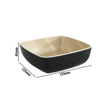 (6 sztuk) Miska - FRIDA - melamina - 0,37 litra - kwadratowa - czarna - Prime Gastro