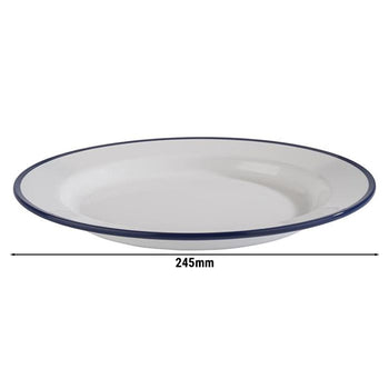 (6 sztuk) Talerze - ENAMEL LOOK - melamina - Ø 245 mm, wys.: 25 mm - Prime Gastro