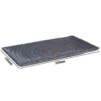 (6 sztuk) Taca / deska do sushi - LOOPS - 235 x 135 mm - wysokość: 15 mm - Prime Gastro