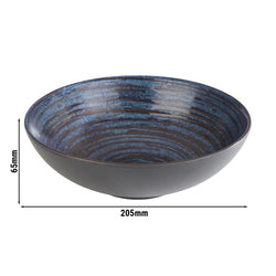 (6 sztuk) Miska - LOOPS - Melamina - 1 litr - Ø 205 mm - Niebieski