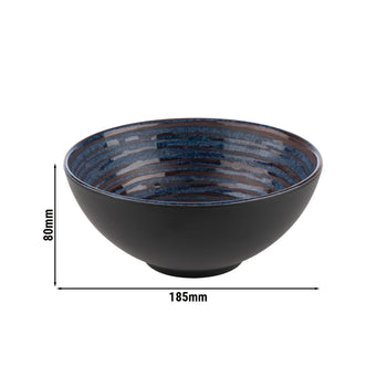 (6 sztuk) Miska - LOOPS - Melamina - 1 litr - Ø 185 mm - Niebieski - Prime Gastro