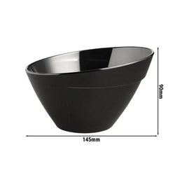 (6 sztuk) Miseczki - BALANCE - Melamina - 0,4 litra - Ø 145 mm - Czarny