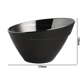(6 sztuk) Miska - BALANCE - Melamina - 1,5 litra - Ø 210 mm - Czarny - Prime Gastro