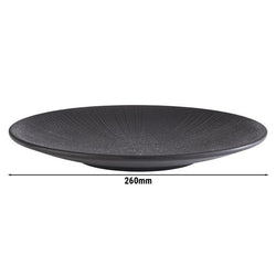 (6 sztuk) Talerze - NERO - melamina - Ø 260 mm