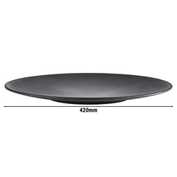 (6 sztuk) Talerze - NERO - melamina - Ø 420 mm