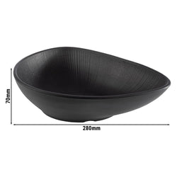 (6 sztuk) Miska - NERO - melamina - 0,8 litra - czarna