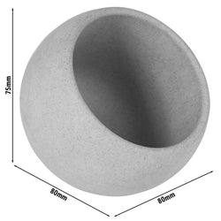 Zestaw do serwowania - MOON - zestaw 6 - częściowy - 3 miseczki melaminowe po 50 ml i 3 drewniane łyżeczki - szary