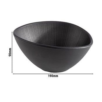 (6 sztuk) Miska - NERO - melamina - 0,5 litra - czarna - Prime Gastro