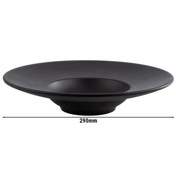 (6 sztuk) Talerze - głębokie - NERO - Melamina - Ø 290 mm - Prime Gastro