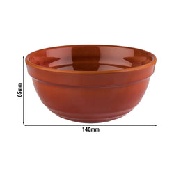 (6 sztuk) Miska - EMMA - melamina - 0,5 litra - Ø 140 mm - czerwona