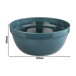 (6 sztuk) Miska - EMMA - melamina - 2,3 litra - Ø 230 mm - niebieska