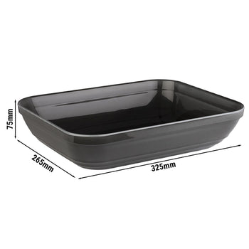 (6 sztuk) Taca GN 1/2 - EMMA - melamina - 3,5 litra - głębokość: 75 mm - Prime Gastro