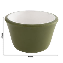 (6 sztuk) Miseczki do dipów - zestaw 6 sztuk - melamina - 40 ml - Ø 60 mm - zielone
