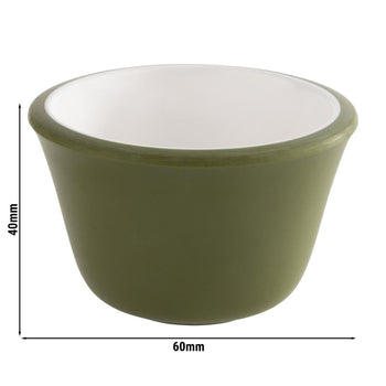 (6 sztuk) Miseczki do dipów - zestaw 6 sztuk - melamina - 40 ml - Ø 60 mm - zielone - Prime Gastro