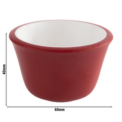 (6 sztuk) Dipschälchen - zestaw 6 sztuk - melamina - 40 ml - Ø 60 mm - czerwony
