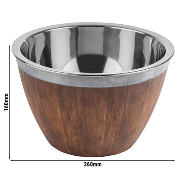 Fass - zestaw 2-częściowy - stal nierdzewna i melamina - 3 litry - Ø 260 mm - Prime Gastro