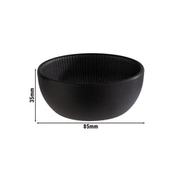 (6 sztuk) Miska - NERO - melamina - 0,1 litra - Ø 85 mm - czarna