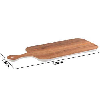 (6 sztuk) Taca - CRAZY WOOD - Melamina - 450x175mm - Wysokość: 15mm - Prime Gastro
