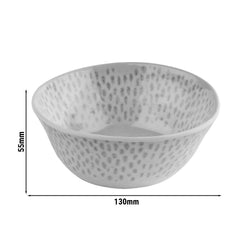 (6 sztuk) Miska - FOOTMARK - melamina - 0,25 litra - Ø 130 mm - biała