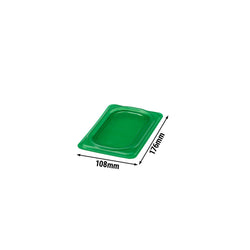 (6 sztuk) CAMBRO | SafeTrak – pokrywki z polipropylenu GN 1/9 – zielone