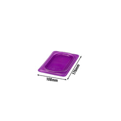 (6 sztuk) CAMBRO | SafeTrak – pokrywki z polipropylenu GN 1/9 – fioletowe