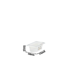 (6 sztuk) CAMBRO | SafeTrak – pojemniki z polipropylenu GN 1/9 – kolor mleczny – wysokość: 65 mm
