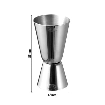 (6 sztuk) Miarka barowa - stal nierdzewna - 2,5 cl i 5 cl - etykietowanie na zewnątrz - Prime Gastro