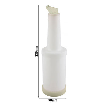 (6 sztuk) Butelka do dozowania/przechowywania - zestaw 4-częściowy - 0,85 litra - polipropylen - Prime Gastro