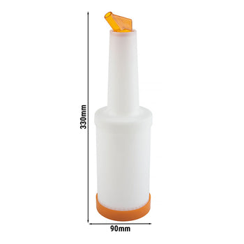 (6 sztuk) Butelka do dozowania/przechowywania - zestaw 4-częściowy - 0,85 litra - polipropylen - Prime Gastro