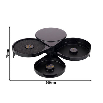 Wyciskarka do szkła - z gąbką i 2 przegrodami - czarna - Prime Gastro